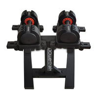 Powertrain GEN2 Pro Adjustable Dumbbell Set - 2 x 25kg (50kg) Home Gym Weights with Stand Kings Warehouse