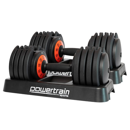 Powertrain GEN2 Pro Adjustable Dumbbell Set - 50kg Kings Warehouse