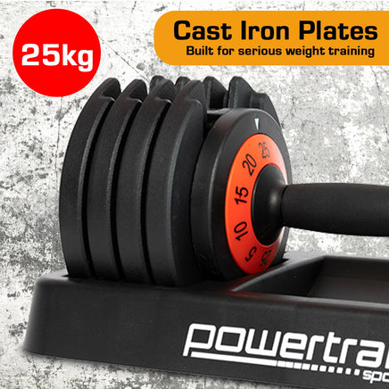 Powertrain GEN2 Pro Adjustable Dumbbell Set - 50kg Kings Warehouse