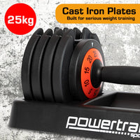 Powertrain GEN2 Pro Adjustable Dumbbell Weights- 25kg Kings Warehouse