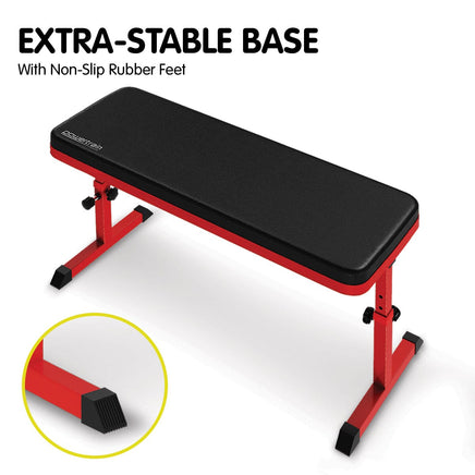 Powertrain Height-Adjustable Exercise Home Gym Flat Weight Bench Sports & Fitness Kings Warehouse