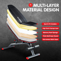 Powertrain Home Gym Bench Adjustable Flat Incline Decline FID 250KG Load Kings Warehouse