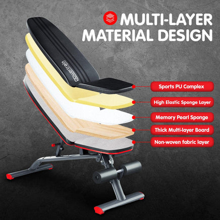 Powertrain Home Gym Bench Adjustable Flat Incline Decline FID 250KG Load Kings Warehouse