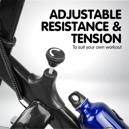 Powertrain Home Gym Flywheel Exercise Spin Bike - Blue Kings Warehouse