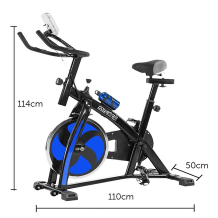 Powertrain Home Gym Flywheel Exercise Spin Bike - Blue Kings Warehouse