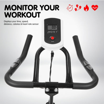 Powertrain Home Gym Flywheel Exercise Spin Bike - Blue Kings Warehouse