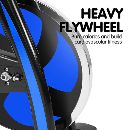Powertrain Home Gym Flywheel Exercise Spin Bike - Blue Kings Warehouse