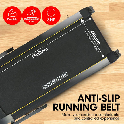 Powertrain K2000 Treadmill w/ Fan & Auto Incline Speed 22km/h Kings Warehouse