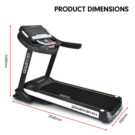 Powertrain MX3 Treadmill Performance Home Gym Cardio Machine Kings Warehouse