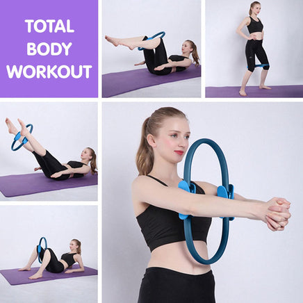 Powertrain Pilates Ring Band Yoga Home Workout Exercise Band Blue Kings Warehouse