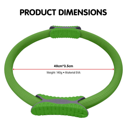 Powertrain Pilates Ring Band Yoga Home Workout Exercise Band Green Kings Warehouse