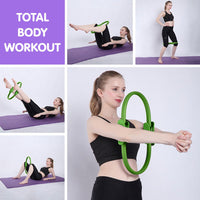 Powertrain Pilates Ring Band Yoga Home Workout Exercise Band Green Kings Warehouse