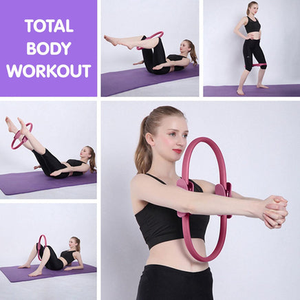 Powertrain Pilates Ring Band Yoga Home Workout Exercise Band Pink Kings Warehouse