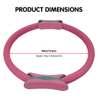 Powertrain Pilates Ring Band Yoga Home Workout Exercise Band Pink Kings Warehouse