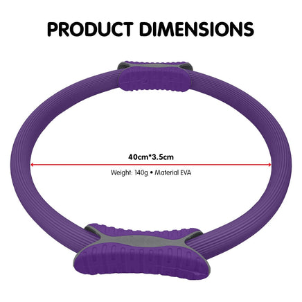 Powertrain Pilates Ring Band Yoga Home Workout Exercise Band Purple Kings Warehouse