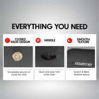 Powertrain Sports Inflatable Gymnastics Air Barrel Exercise Roller 120 x 75cm - Black Kings Warehouse