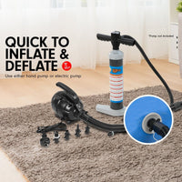 Powertrain Sports Inflatable Gymnastics Air Barrel Exercise Roller 120 x 75cm - Blue Kings Warehouse