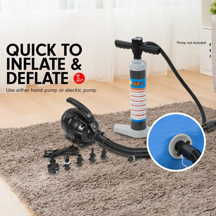 Powertrain Sports Inflatable Gymnastics Air Barrel Exercise Roller 120 x 75cm - Blue Kings Warehouse