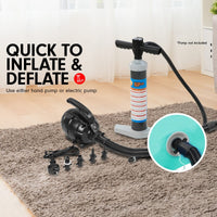 Powertrain Sports Inflatable Gymnastics Air Barrel Exercise Roller 120 x 75cm - Green Kings Warehouse