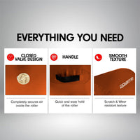 Powertrain Sports Inflatable Gymnastics Air Barrel Exercise Roller 120 x 75cm - Orange Kings Warehouse