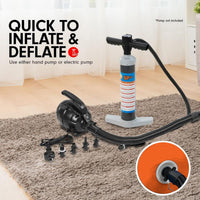 Powertrain Sports Inflatable Gymnastics Air Barrel Exercise Roller 120 x 75cm - Orange Kings Warehouse