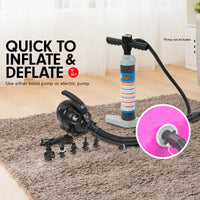 Powertrain Sports Inflatable Gymnastics Air Barrel Exercise Roller 120 x 75cm - Pink Kings Warehouse