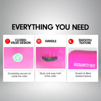 Powertrain Sports Inflatable Gymnastics Air Barrel Exercise Roller 120 x 75cm - Pink Kings Warehouse