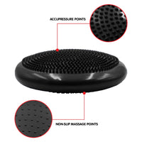Powertrain Yoga Stability Disc Home Gym Pilates Balance Trainer Black Kings Warehouse