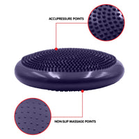 Powertrain Yoga Stability Disc w/ Pump Home Gym Pilate Balance Trainer - Purple Kings Warehouse