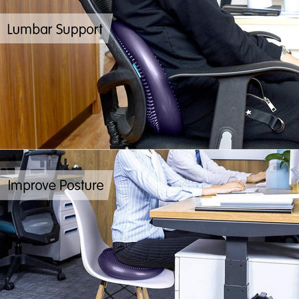 Powertrain Yoga Stability Disc w/ Pump Home Gym Pilate Balance Trainer - Purple Kings Warehouse