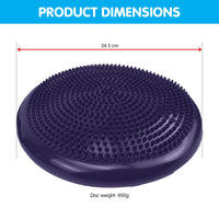 Powertrain Yoga Stability Disc w/ Pump Home Gym Pilate Balance Trainer - Purple Kings Warehouse