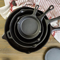 Pre Seasoned Cast Iron Skillet Fry Pan Set 3 Pcs Frying Pan Set Home & Garden Kings Warehouse