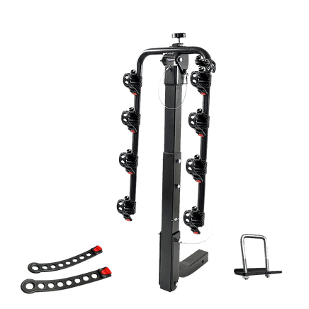 Premium 4-Bike Carrier Rack Hitch Mount Swing Down Bicycle Rack W/ 2" Receiver Outdoor Recreation Kings Warehouse