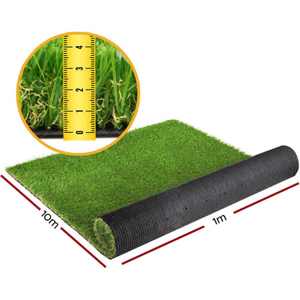 Prime Turf Artificial Grass 40mm 1mx10m Synthetic Fake Lawn Turf Plastic Plant 4-coloured Home & Garden Kings Warehouse