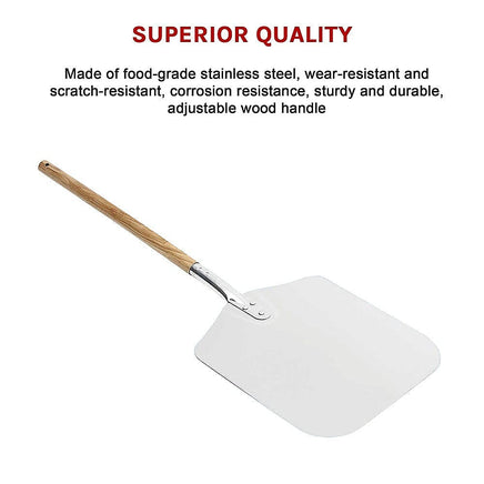 Profesional Pizza Oven Peel Paddle 90cm Wood Handle Home & Garden Kings Warehouse