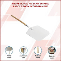 Profesional Pizza Oven Peel Paddle 90cm Wood Handle Home & Garden Kings Warehouse
