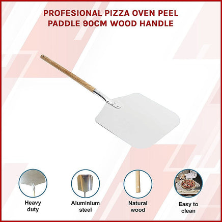 Profesional Pizza Oven Peel Paddle 90cm Wood Handle Home & Garden Kings Warehouse