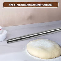 Professional Rolling Pin for Baking Premium 304 Stainless Steel Kitchen Rod Home & Garden Kings Warehouse