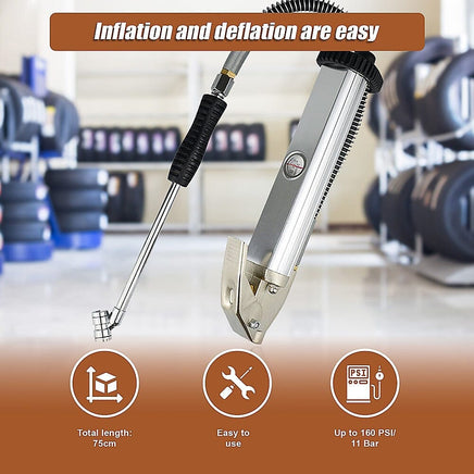 Professional Tyre Inflator with Gauge Air Line Pressure Tester Tyre Pump Tools Kings Warehouse