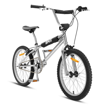 Progear Bikes Classic BMX Bike 20" in Metallic Chrome Sports & Fitness Kings Warehouse