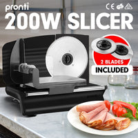 Pronti Electric Meat Slicer- Food Cheese Processor Vegetable Kitchen Deli Kings Warehouse