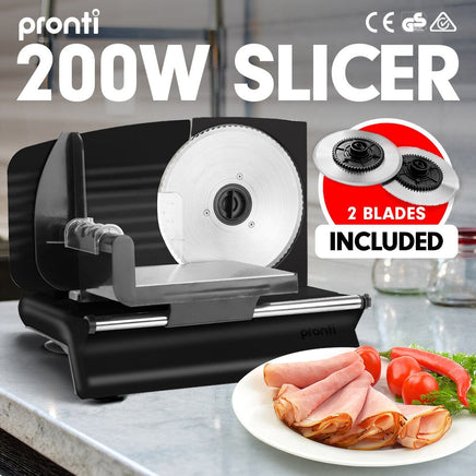 Pronti Electric Meat Slicer- Food Cheese Processor Vegetable Kitchen Deli Kings Warehouse