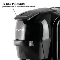 Pronti HomeMaid 3-in-1 Coffee Machine Multi-Capsule Pods and Ground Coffee Nespresso & Caffitaly Compatible CM-511HM Appliances Kings Warehouse