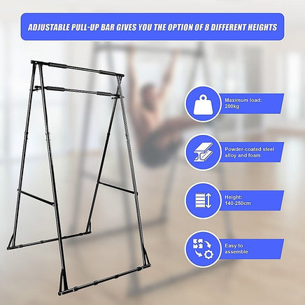Pull-up Bar Free Standing Pull up Stand Sturdy Frame Indoor Pull Ups Machine Sports & Fitness Kings Warehouse