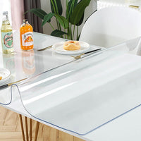 PVC Tablecloth Protector 107X213.4CM Clear Plastic Table Cloth Cover Transparent Home & Garden Kings Warehouse