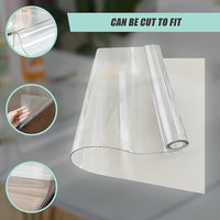 PVC Tablecloth Protector 107X213.4CM Clear Plastic Table Cloth Cover Transparent Home & Garden Kings Warehouse