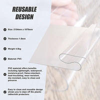 PVC Tablecloth Protector Table Cover Dining Table Cloth Plastic 2134x1070mm 1.5mm Home & Garden Kings Warehouse