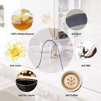 PVC Tablecloth Protector Table Cover Dining Table Cloth Plastic 2134x1070mm 1.5mm Home & Garden Kings Warehouse