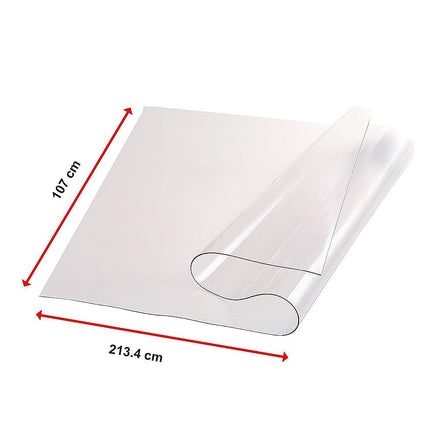 PVC Tablecloth Protector Table Cover Dining Table Cloth Plastic 2134x1070mm 1.5mm Home & Garden Kings Warehouse