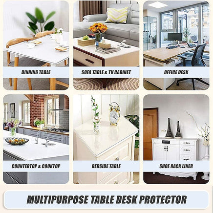 PVC Tablecloth Protector Table Cover Dining Table Cloth Plastic 2134x1070mm 1.5mm Home & Garden Kings Warehouse